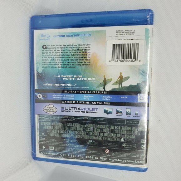 Chasing Mavericks Blu-ray Drama Biography Rated G Movie No Scratches - Picture 3 of 5